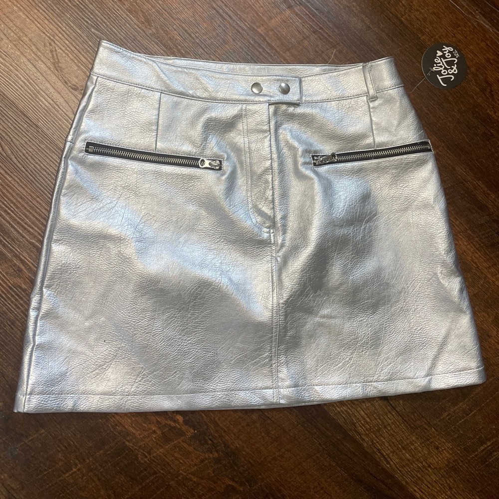 Silver Pencil Skirt